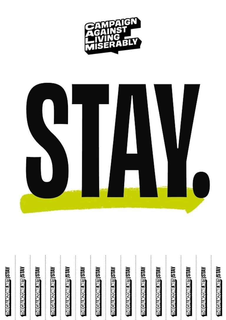 Stay A4 Tear off poster white